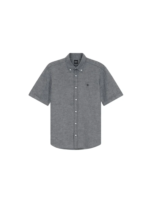Chemise Bowling Regular Fit Rayée Bleu Blanc