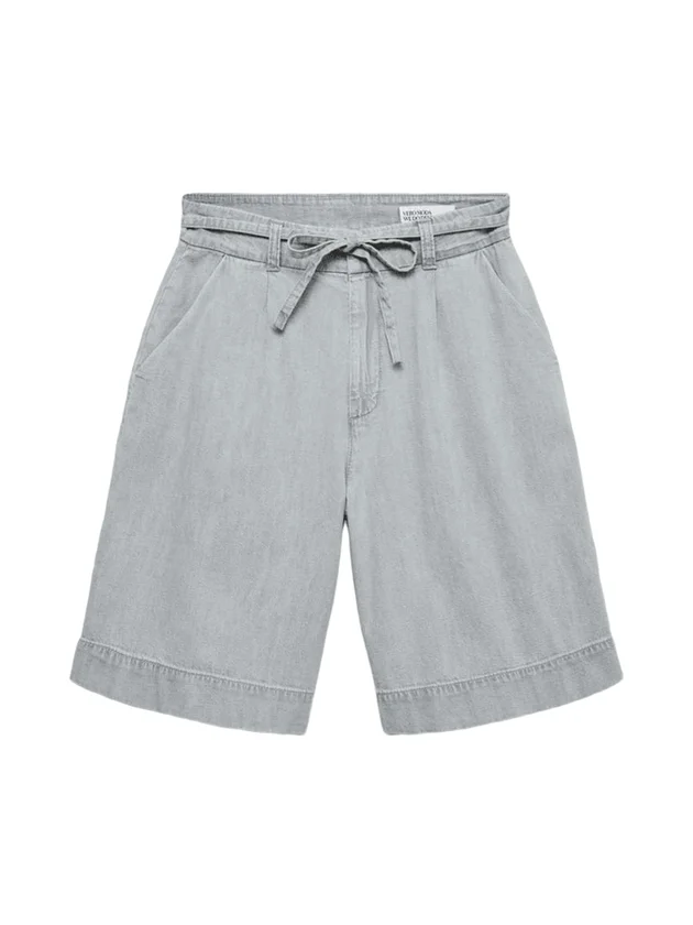 Mr Long Belt Denim Shorts Mix