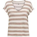 MOCHA MERINGUE / STRIPES:CLOUD DANCER