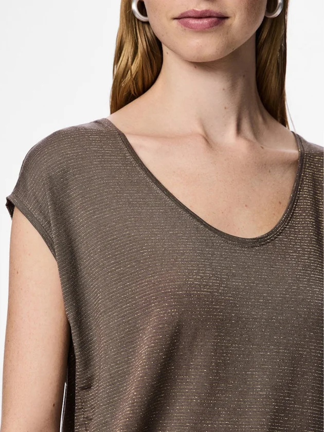 Pcbillo Tee Lurex Stripes