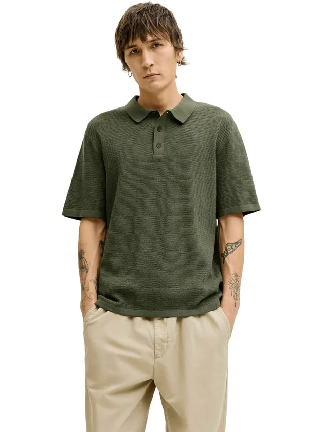 JJEGEORGE Knit Polo SS SN